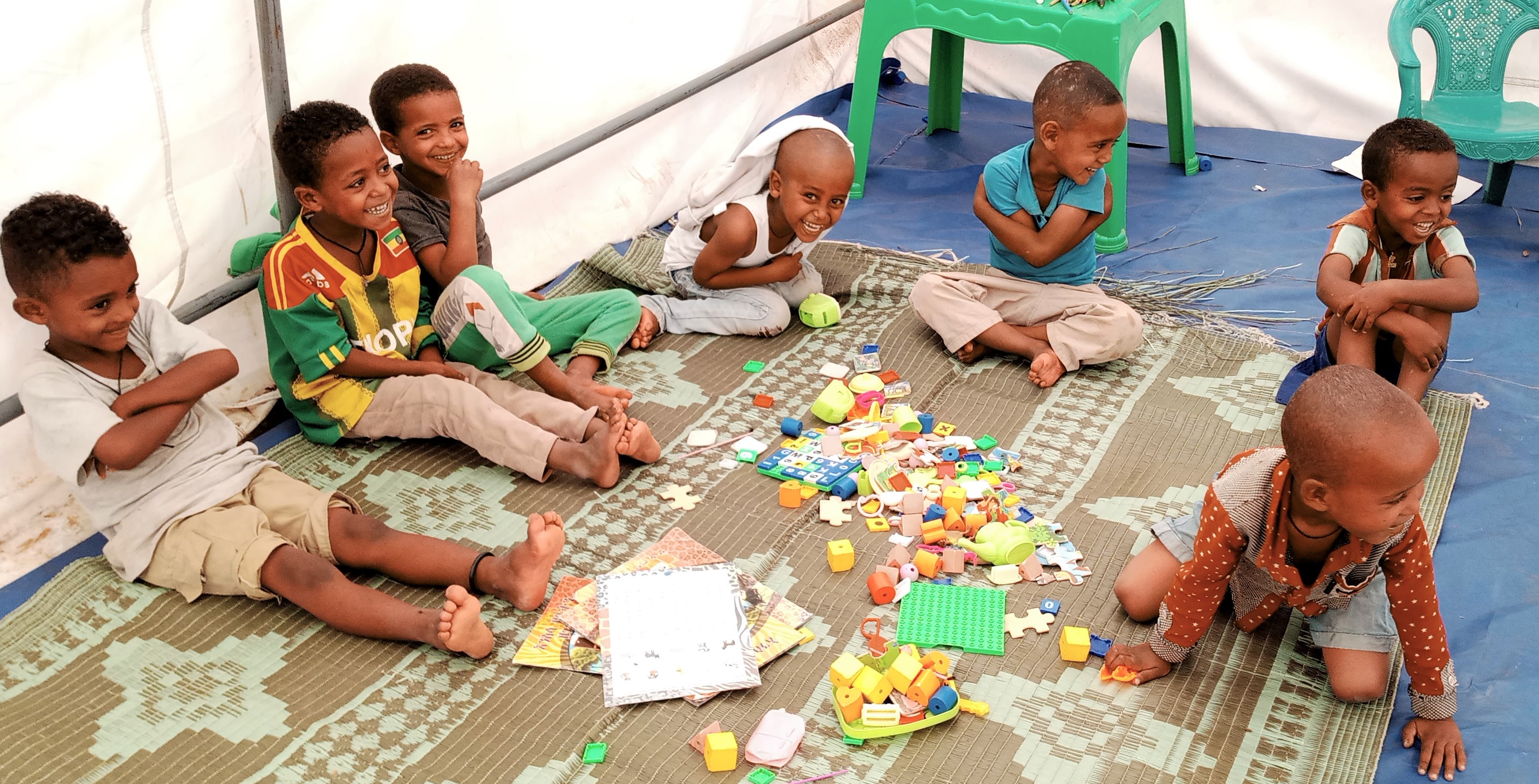 Children in an ECD center in Shire