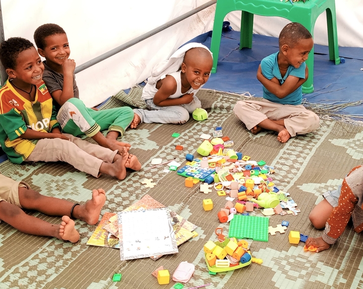 Children in an ECD center in Shire