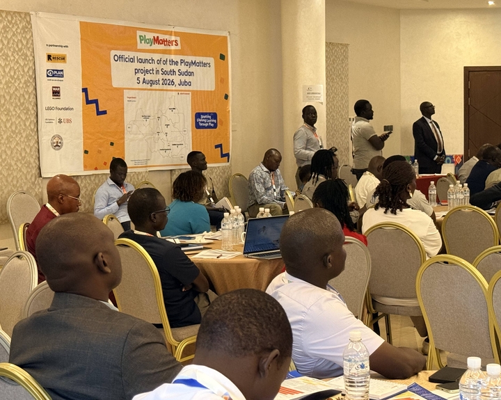 Participants attending the PlayMatters launch in South Sudan