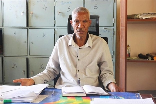 Mr. Mesfin Yihedegu ,Principal of 107 KORE Primary School in Sheraro