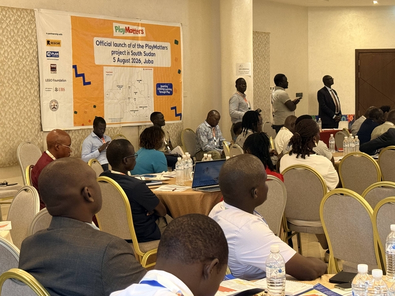 Participants attending the PlayMatters launch in South Sudan
